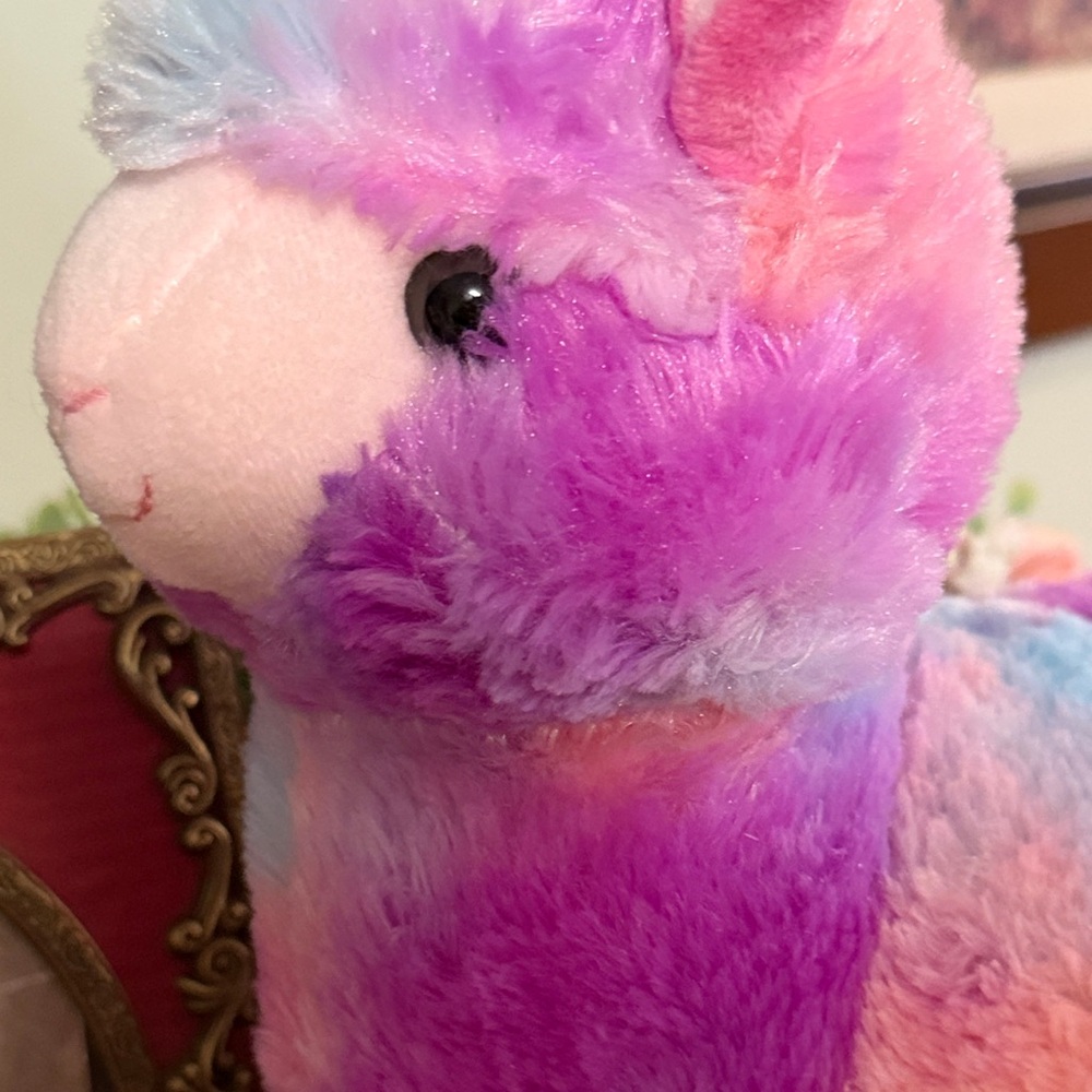 Plush Rainbow Llama Stuffed Animal - Picture 8 of 10